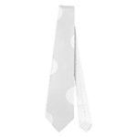 Polka Dots - White on Pale Gray Necktie (One Side)