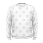 Polka Dots - Pale Gray on White Men s Sweatshirt