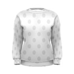 Polka Dots - Pale Gray on White Women s Sweatshirt
