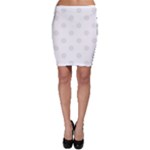 Polka Dots - Pale Gray on White Bodycon Skirt