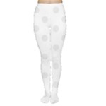 Polka Dots - Pale Gray on White Women s Tights