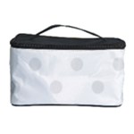 Polka Dots - Pale Gray on White Cosmetic Storage Case