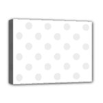 Polka Dots - Pale Gray on White Deluxe Canvas 16  x 12  (Stretched)