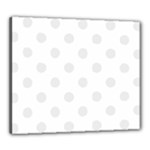 Polka Dots - Pale Gray on White Canvas 24  x 20  (Stretched)