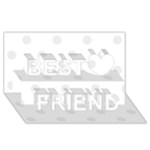 Polka Dots - Pale Gray on White Best Friends 3D Greeting Card (8x4)