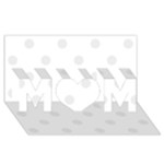 Polka Dots - Pale Gray on White MOM 3D Greeting Card (8x4)