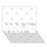 Polka Dots - Pale Gray on White HOPE 3D Greeting Card (7x5)