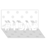 Polka Dots - Pale Gray on White #1 DAD 3D Greeting Card (8x4)