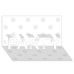 Polka Dots - Pale Gray on White PARTY 3D Greeting Card (8x4)