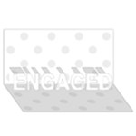 Polka Dots - Pale Gray on White ENGAGED 3D Greeting Card (8x4)