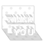 Polka Dots - Pale Gray on White THANK YOU 3D Greeting Card (7x5)