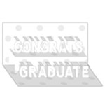 Polka Dots - Pale Gray on White Congrats Graduate 3D Greeting Card (8x4)