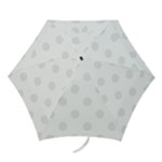 Polka Dots - Pale Gray on White Mini Umbrella