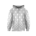 Polka Dots - White on Gainsboro Gray Kid s Zipper Hoodie
