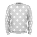 Polka Dots - White on Gainsboro Gray Men s Sweatshirt