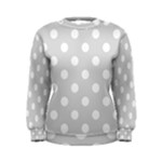 Polka Dots - White on Gainsboro Gray Women s Sweatshirt