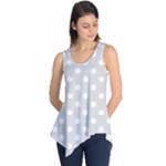 Polka Dots - White on Gainsboro Gray Sleeveless Tunic