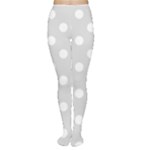Polka Dots - White on Gainsboro Gray Women s Tights