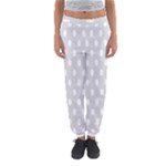 Polka Dots - White on Gainsboro Gray Women s Jogger Sweatpants