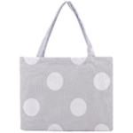 Polka Dots - White on Gainsboro Gray Mini Tote Bag