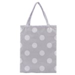 Polka Dots - White on Gainsboro Gray Classic Tote Bag
