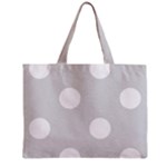 Polka Dots - White on Gainsboro Gray Zipper Mini Tote Bag