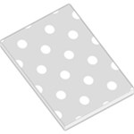Polka Dots - White on Gainsboro Gray Large Memo Pads