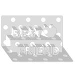 Polka Dots - White on Gainsboro Gray Best Friends 3D Greeting Card (8x4)