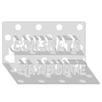 Polka Dots - White on Gainsboro Gray Congrats Graduate 3D Greeting Card (8x4)