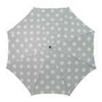 Polka Dots - White on Gainsboro Gray Golf Umbrella