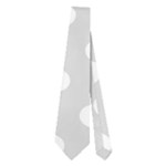 Polka Dots - White on Gainsboro Gray Necktie (Two Side)