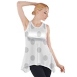 Polka Dots - Gainsboro Gray on White Side Drop Tank Tunic