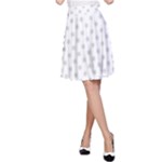 Polka Dots - Gainsboro Gray on White A-Line Skirt