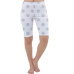 Polka Dots - Gainsboro Gray on White Cropped Leggings