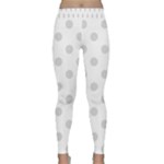 Polka Dots - Gainsboro Gray on White Yoga Leggings
