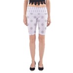 Polka Dots - Gainsboro Gray on White Yoga Cropped Leggings