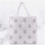 Polka Dots - Gainsboro Gray on White Grocery Tote Bag