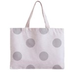 Polka Dots - Gainsboro Gray on White Zipper Mini Tote Bag