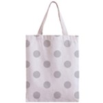 Polka Dots - Gainsboro Gray on White Zipper Classic Tote Bag