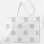 Polka Dots - Gainsboro Gray on White Zipper Large Tote Bag