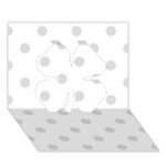 Polka Dots - Gainsboro Gray on White Clover 3D Greeting Card (7x5)