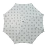 Polka Dots - Gainsboro Gray on White Golf Umbrella
