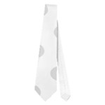 Polka Dots - Gainsboro Gray on White Necktie (One Side)