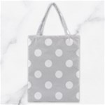 Polka Dots - White on Light Gray Classic Tote Bag