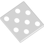 Polka Dots - White on Light Gray Small Memo Pads