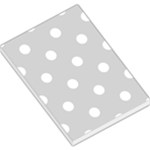 Polka Dots - White on Light Gray Large Memo Pads