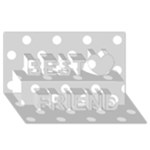 Polka Dots - White on Light Gray Best Friends 3D Greeting Card (8x4)