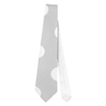 Polka Dots - White on Light Gray Necktie (One Side)