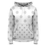 Polka Dots - Light Gray on White Women s Pullover Hoodie