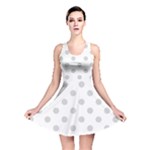 Polka Dots - Light Gray on White Reversible Skater Dress